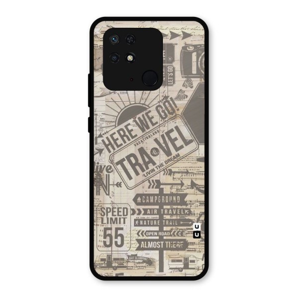 Here We Travel Metal Back Case for Redmi 10 Power