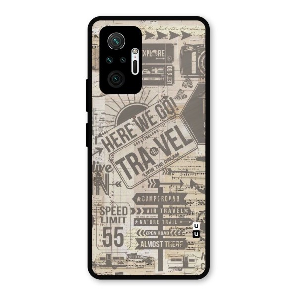 Here We Travel Metal Back Case for Redmi Note 10 Pro Max