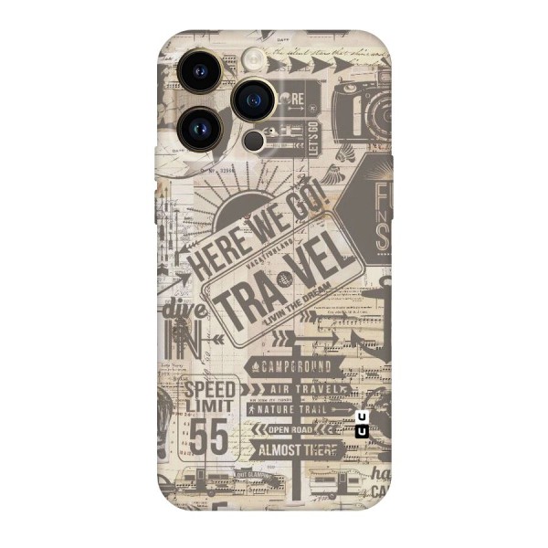 Here We Travel Original Polycarbonate Back Case for iPhone 14 Pro Max