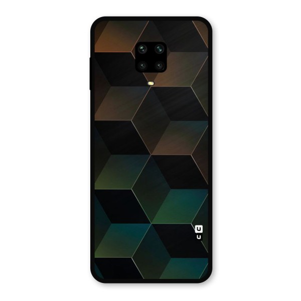 Hexagonal Design Metal Back Case for Redmi Note 9 Pro