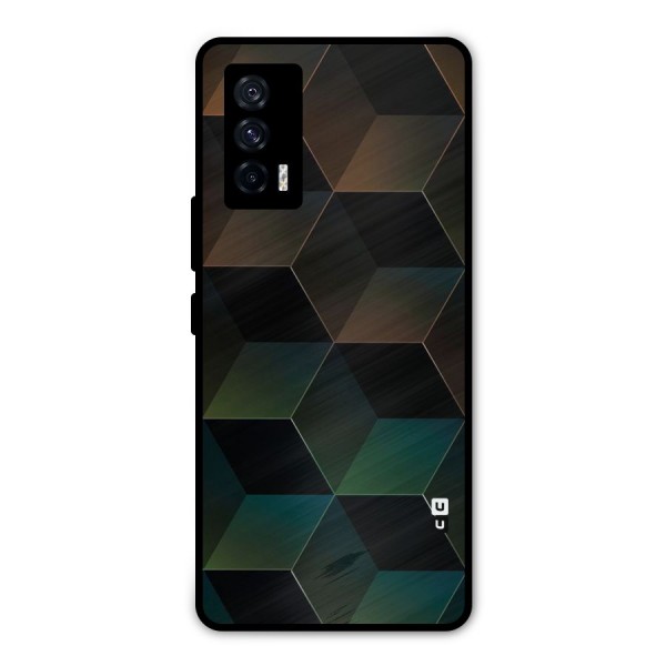 Hexagonal Design Metal Back Case for iQOO 7 5G
