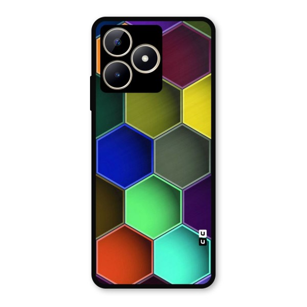 Hexagonal Palette Metal Back Case for Realme C53