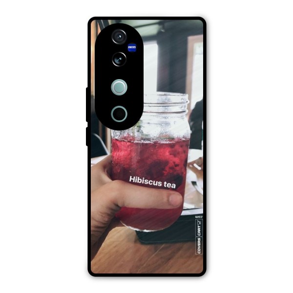 Hibiscus Tea Metal Back Case for Vivo V40 Pro