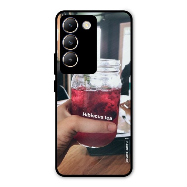 Hibiscus Tea Metal Back Case for Vivo Y200e