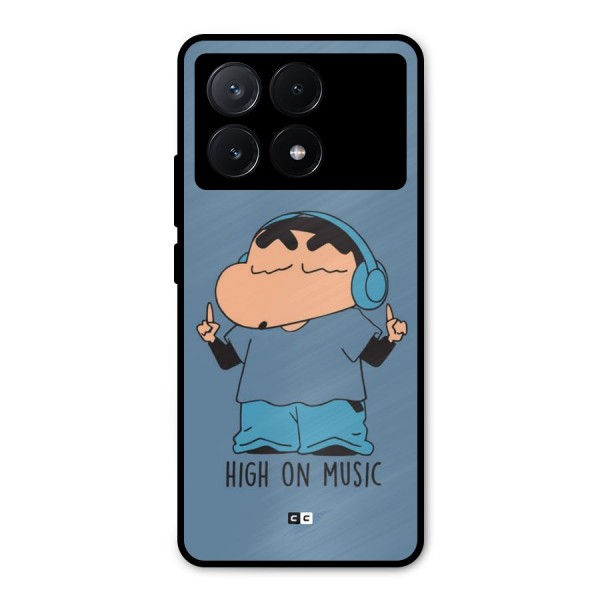High On Music Metal Back Case for Poco X6 Pro