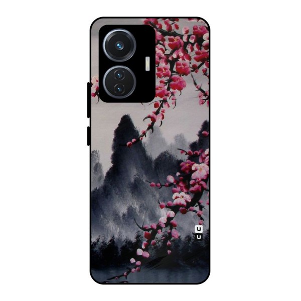 Hills And Blossoms Metal Back Case for iQOO Z6 44W