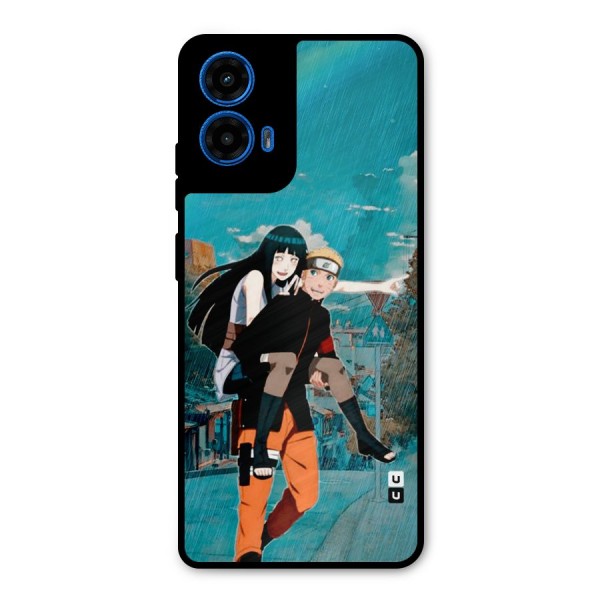 Hinata Hop Rain Metal Back Case for Moto G45