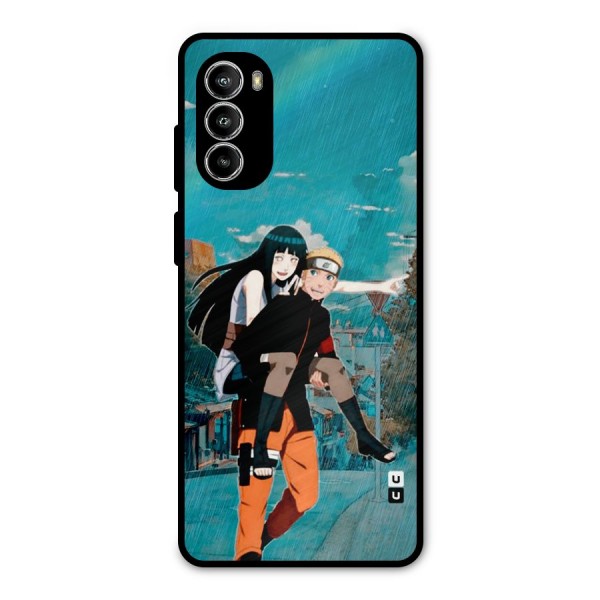 Hinata Hop Rain Metal Back Case for Moto G52