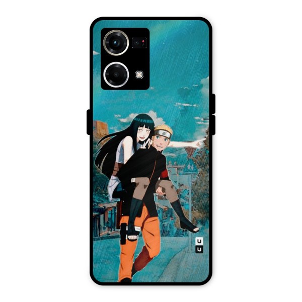 Hinata Hop Rain Metal Back Case for Oppo F21 Pro 4G