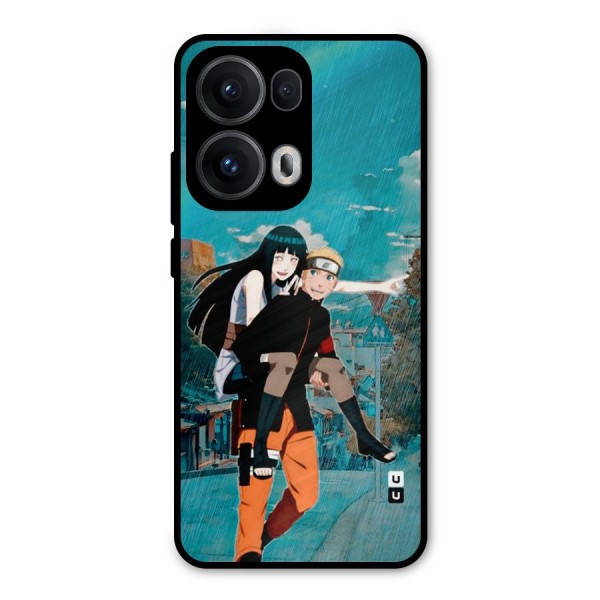 Hinata Hop Rain Metal Back Case for Oppo Reno13 Pro