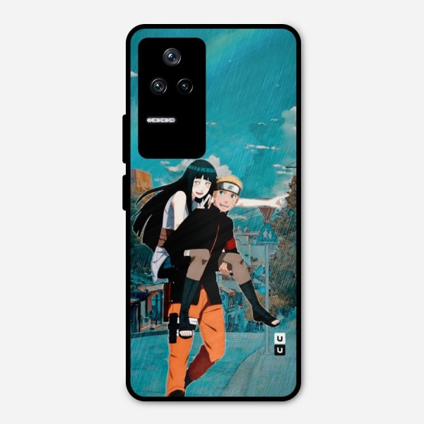 Hinata Hop Rain Metal Back Case for Poco F4 5G