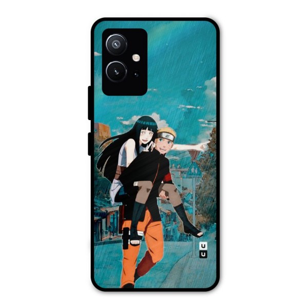 Hinata Hop Rain Metal Back Case for Vivo T1 5G