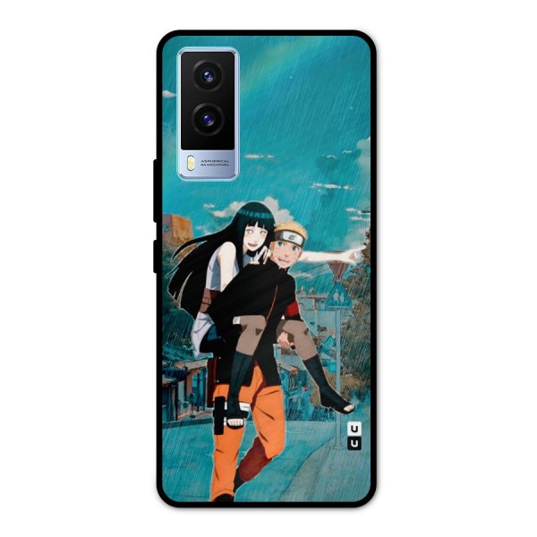 Hinata Hop Rain Metal Back Case for Vivo V21e 5G