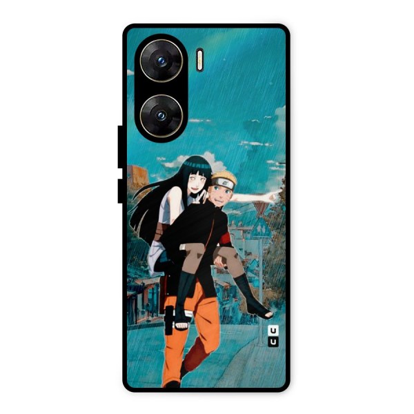 Hinata Hop Rain Metal Back Case for Vivo V29e