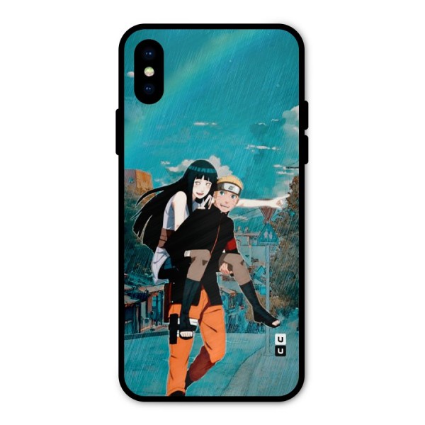 Hinata Hop Rain Metal Back Case for iPhone X