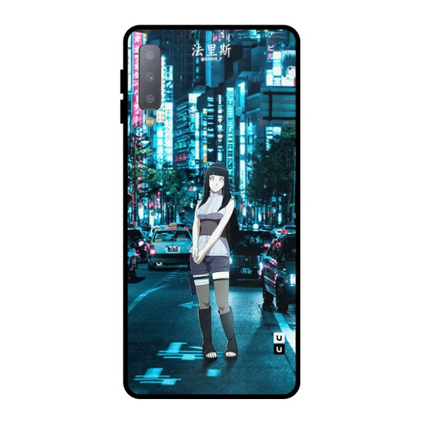 Hinata On Streets Metal Back Case for Galaxy A7 (2018)