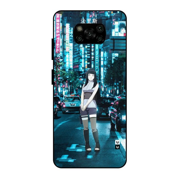 Hinata On Streets Metal Back Case for Poco X3