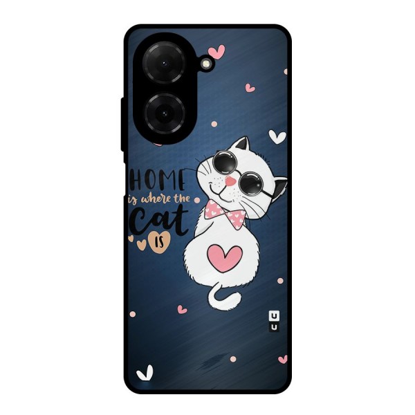 Home Where Cat Metal Back Case for Poco C71