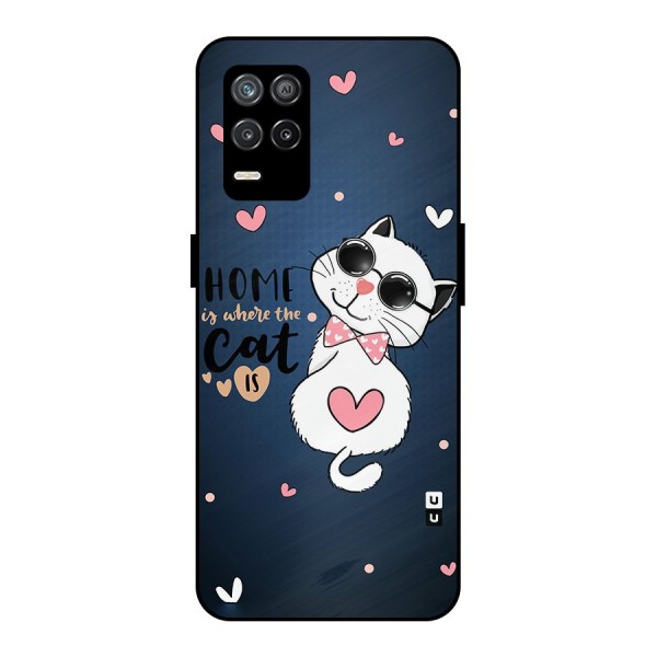 Home Where Cat Metal Back Case for Realme 9 5G