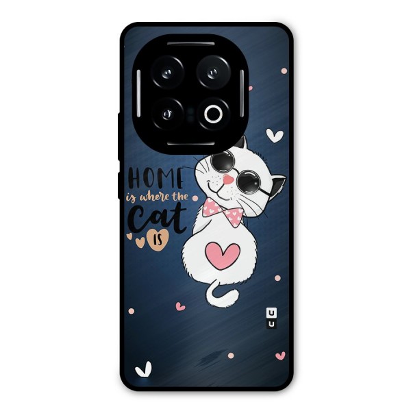 Home Where Cat Metal Back Case for iQOO 13