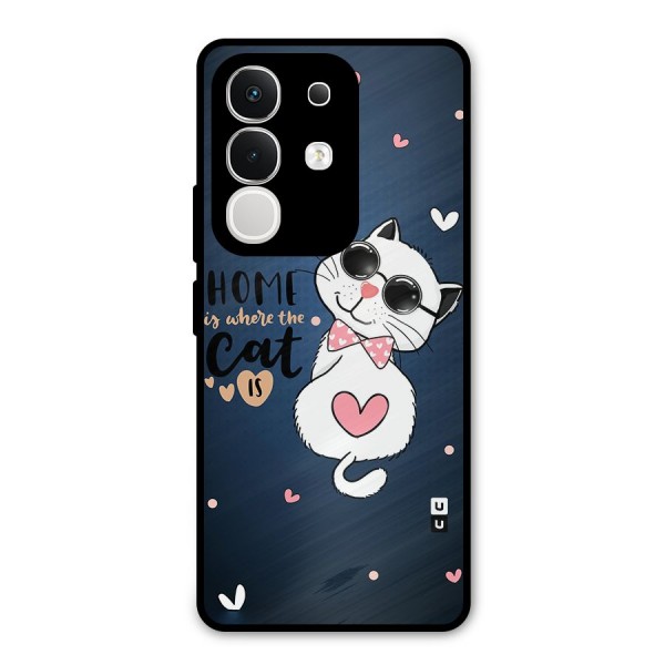 Home Where Cat Metal Back Case for iQOO Z10x