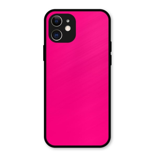 Hot Pink Metal Back Case for iPhone 12