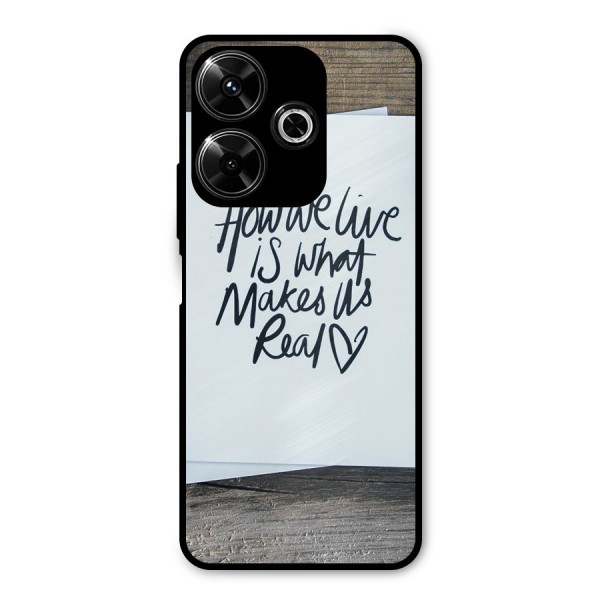 How We Live Metal Back Case for Poco M6 Plus
