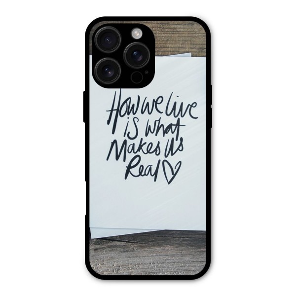 How We Live Metal Back Case for iPhone 16 Pro Max
