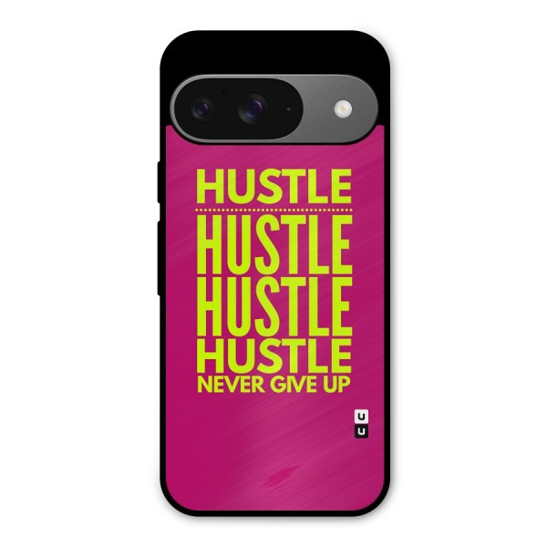 Hustle Never Give Up Metal Back Case for Google Pixel 9