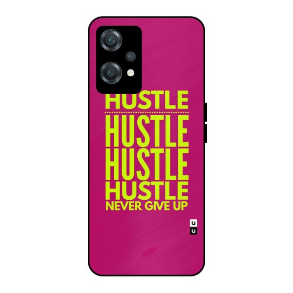 Hustle Never Give Up Metal Back Case for OnePlus Nord CE 2 Lite 5G