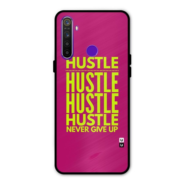 Hustle Never Give Up Metal Back Case for Realme Narzo 10