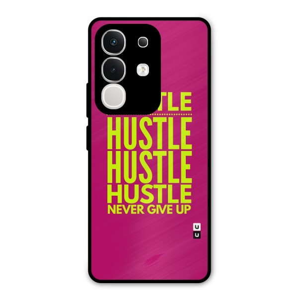Hustle Never Give Up Metal Back Case for iQOO Z10x