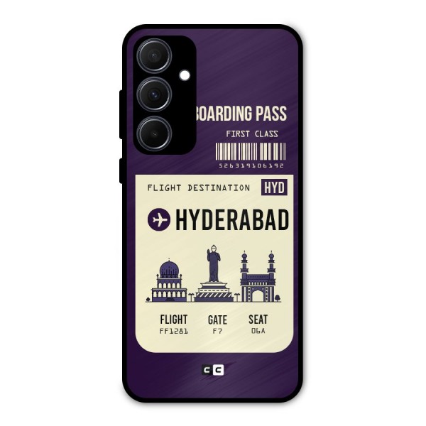 Hyderabad Boarding Pass Metal Back Case for Galaxy A35