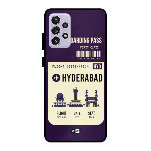 Hyderabad Boarding Pass Metal Back Case for Galaxy A72