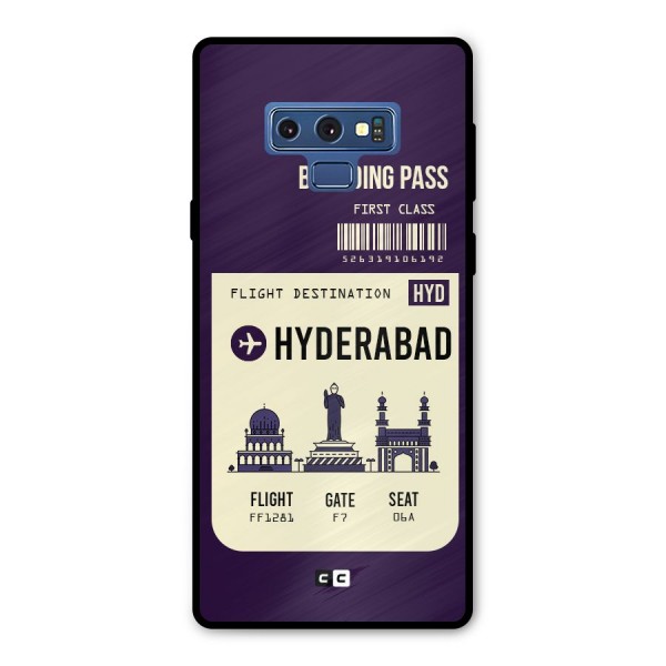 Hyderabad Boarding Pass Metal Back Case for Galaxy Note 9