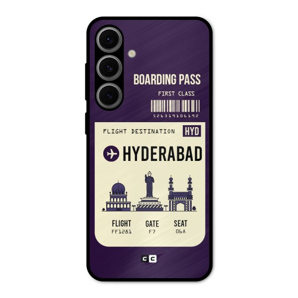 Hyderabad Boarding Pass Metal Back Case for Galaxy S24 FE
