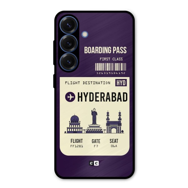 Hyderabad Boarding Pass Metal Back Case for Galaxy S25