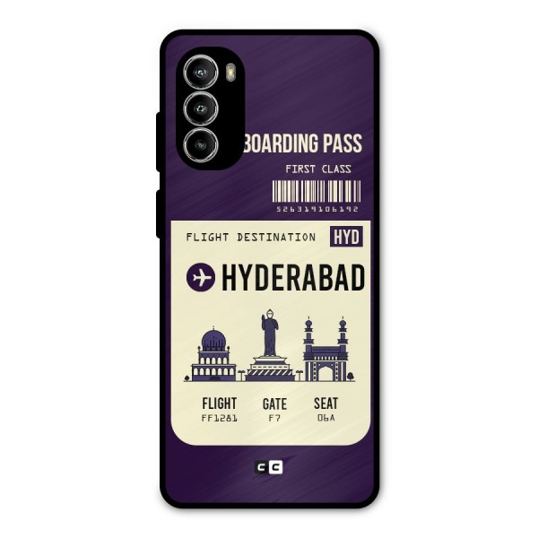 Hyderabad Boarding Pass Metal Back Case for Moto G52