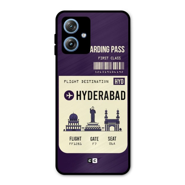 Hyderabad Boarding Pass Metal Back Case for Moto G54