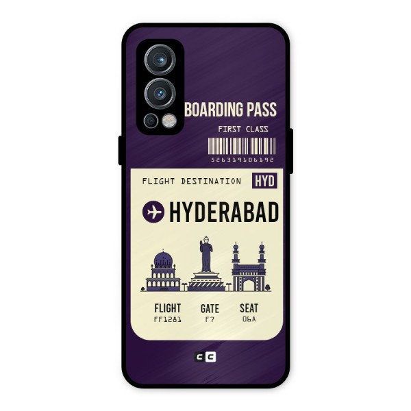 Hyderabad Boarding Pass Metal Back Case for OnePlus Nord 2 5G