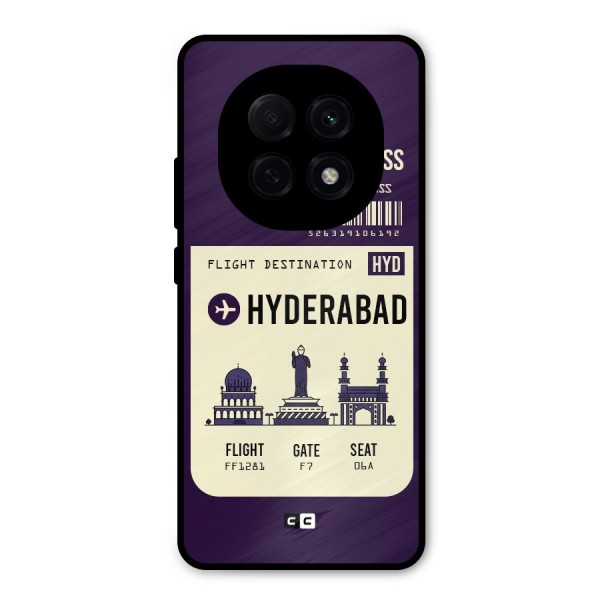 Hyderabad Boarding Pass Metal Back Case for Oppo F29 Pro