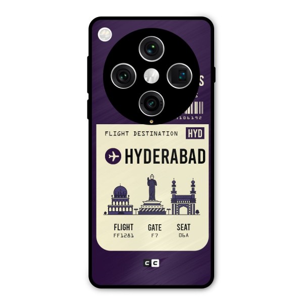 Hyderabad Boarding Pass Metal Back Case for Oppo Find X8 Pro