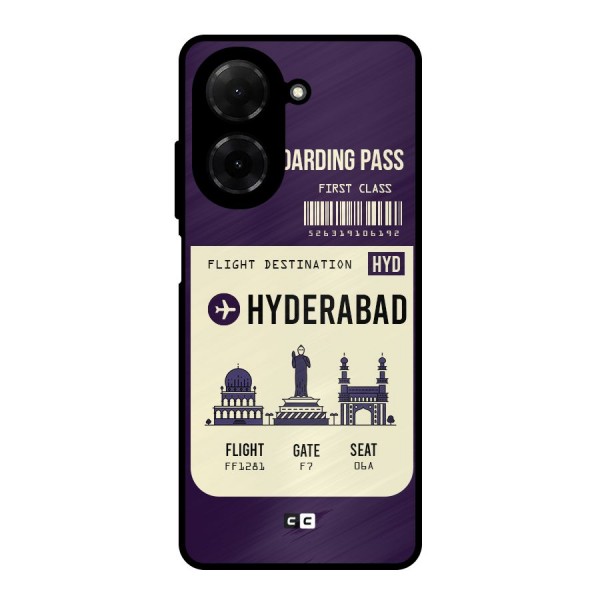 Hyderabad Boarding Pass Metal Back Case for Poco C71