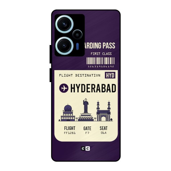 Hyderabad Boarding Pass Metal Back Case for Poco F5