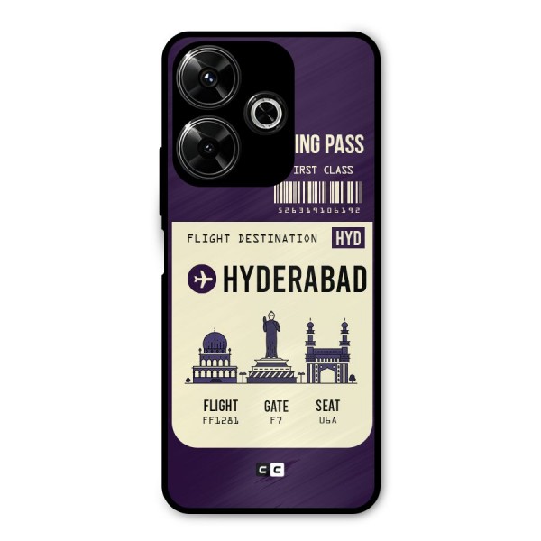 Hyderabad Boarding Pass Metal Back Case for Poco M6 Plus