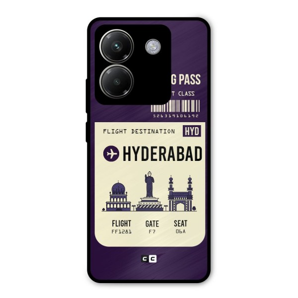 Hyderabad Boarding Pass Metal Back Case for Poco M7 Pro 5G