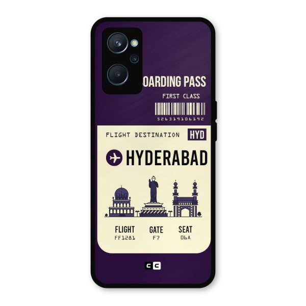 Hyderabad Boarding Pass Metal Back Case for Realme 9i