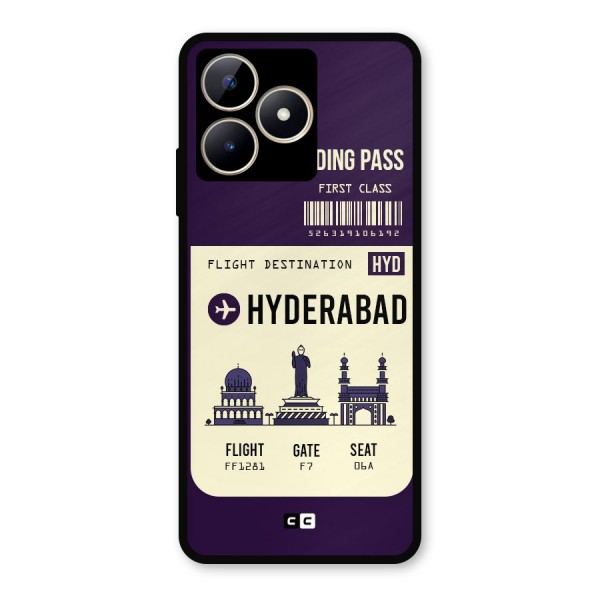 Hyderabad Boarding Pass Metal Back Case for Realme C53