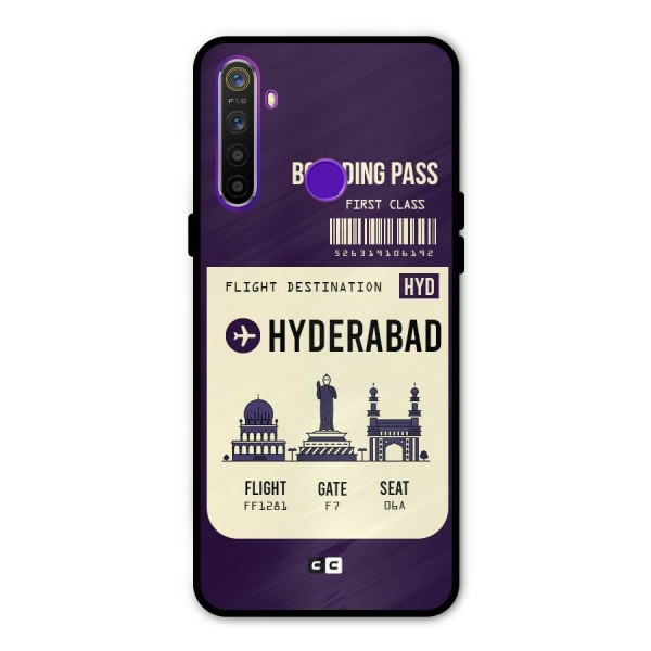 Hyderabad Boarding Pass Metal Back Case for Realme Narzo 10