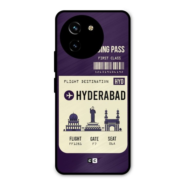 Hyderabad Boarding Pass Metal Back Case for Vivo T3x